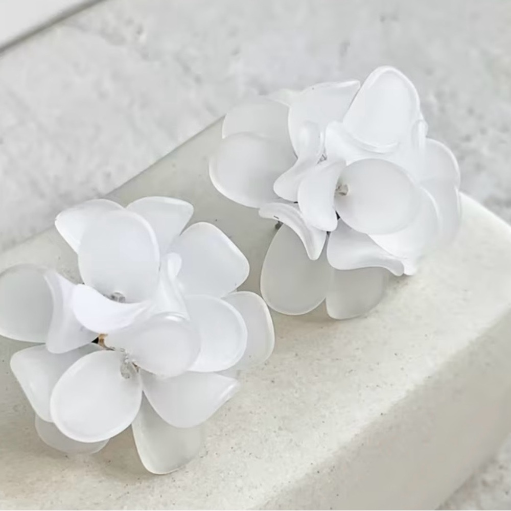 Acrylic Flower Petal Earrings